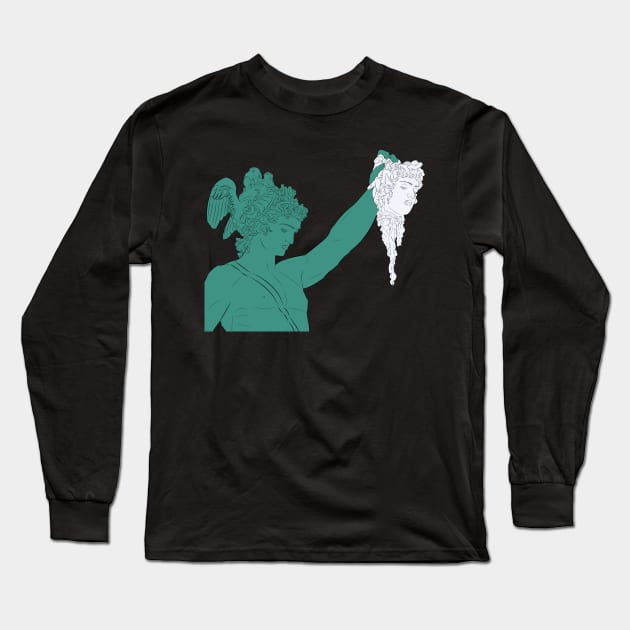 Perseus With The Head of Medusa Long Sleeve T-Shirt by LiLian-Kaff